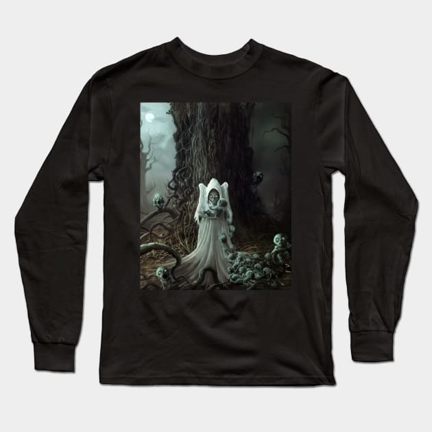 Mother of ghouls Long Sleeve T-Shirt by SanskaransART